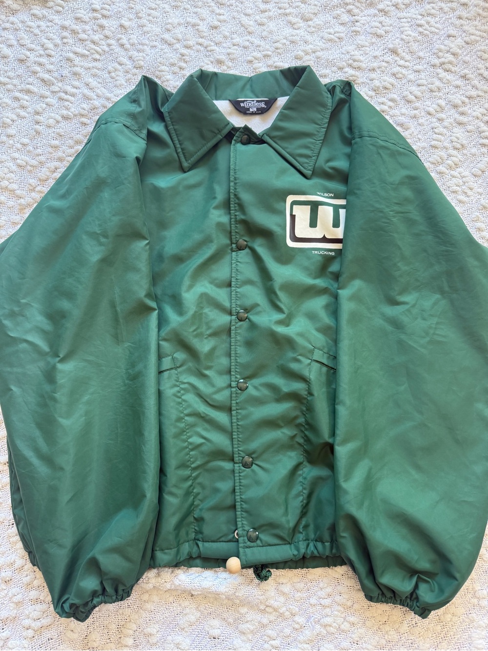 Wilson Green Windbreaker Coach Jacket - Men's